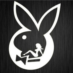 playgirl  playboy bunny vinyl decal sticker black 5"